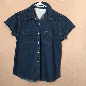 denim button camisole